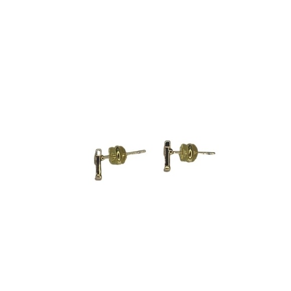 Gold T earrings - Picture 5 of 5